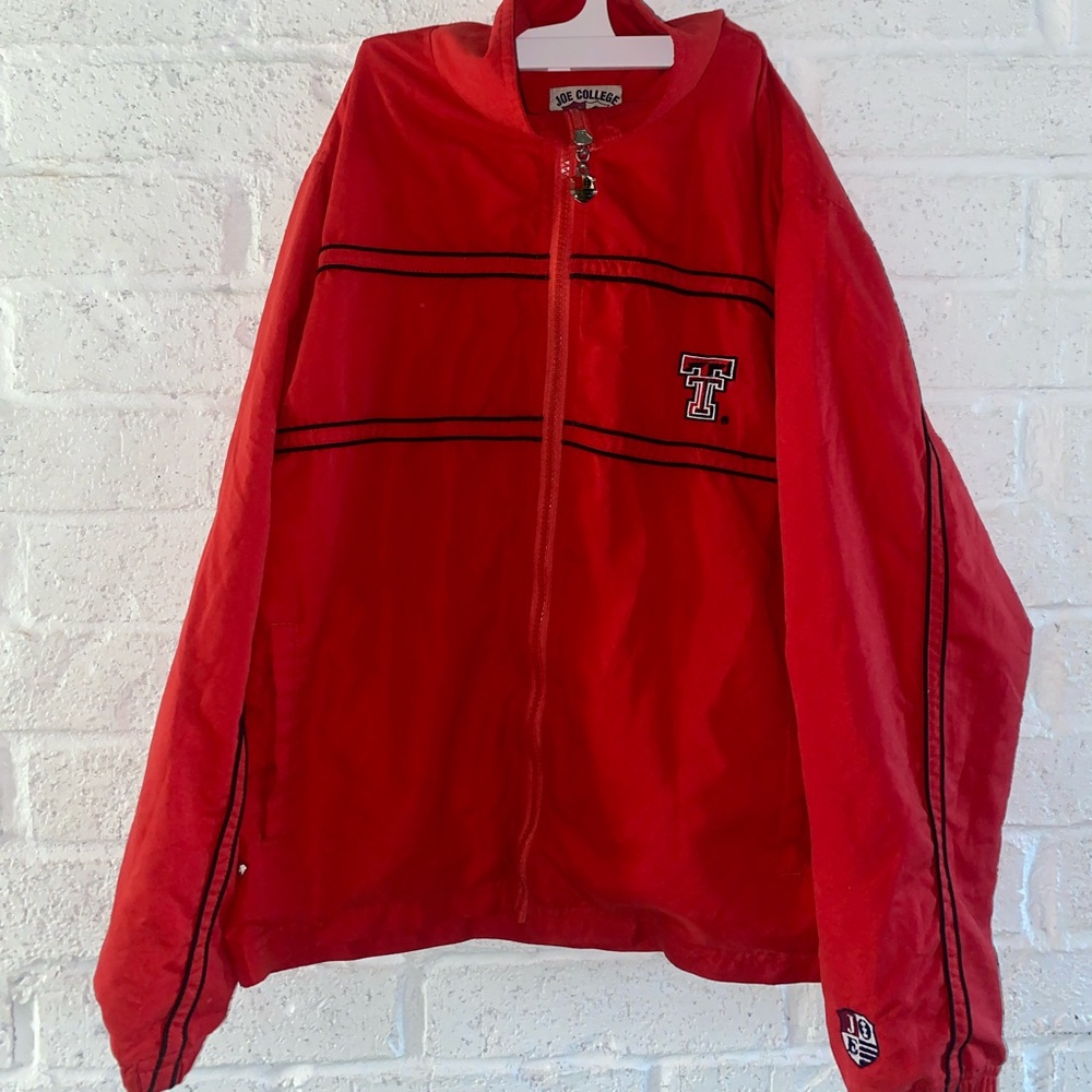 Joe College Texas Tech windbreaker jacket